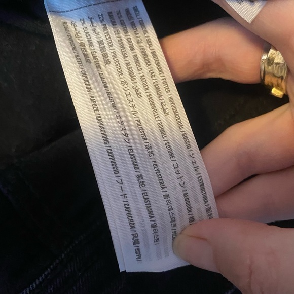 Grunge Hollister Hooded Black Jean Jacket size XS - Picture 5 of 8